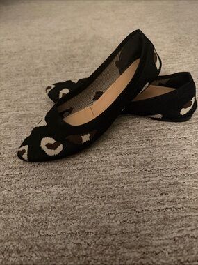 🐆🐆 CUTE LEOPARD FLATS - Black Leopard Pointed Ballet Flats